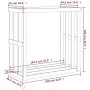 Soporte para leña de exterior madera pino blanco 108x52x106 cm de vidaXL, Bolsas y soportes de leña - Ref: Foro24-822627, Pre...