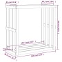 White pine wood outdoor firewood holder 108x52x106 cm by vidaXL, Firewood bags and holders - Ref: Foro24-822627, Price: 82,15...