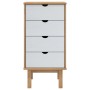 Cajonera OTTA madera maciza de pino marrón y blanco 45x39x90 cm de vidaXL, Cajoneras - Ref: Foro24-348581, Precio: 97,31 €, D...