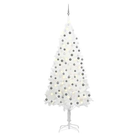 Pre-lit Christmas tree with lights and balls white 240 cm by vidaXL, Christmas trees - Ref: Foro24-3077722, Price: 202,99 €, ...