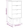 Cajonera OTTA madera maciza de pino marrón y blanco 45x39x90 cm de vidaXL, Cajoneras - Ref: Foro24-348581, Precio: 97,31 €, D...