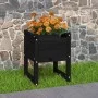 Massive Kiefer Pflanzgefäß schwarz 40x40x52,5 cm von vidaXL, Töpfe und Pflanzgefäße - Ref: Foro24-822115, Preis: 39,64 €, Rab...