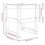 Massive Kiefer Pflanzgefäß schwarz 40x40x52,5 cm von vidaXL, Töpfe und Pflanzgefäße - Ref: Foro24-822115, Preis: 39,64 €, Rab...