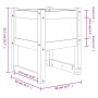 Massive Kiefer Pflanzgefäß schwarz 40x40x52,5 cm von vidaXL, Töpfe und Pflanzgefäße - Ref: Foro24-822115, Preis: 41,04 €, Rab...