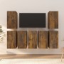 TV-Möbel 7 Einheiten geräuchertes Eichensperrholz 30,5x30x60 cm von vidaXL, TV-Möbel - Ref: Foro24-3120335, Preis: 197,62 €, ...