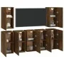 Muebles para TV 7 uds contrachapado roble ahumado 30,5x30x60 cm de vidaXL, Muebles TV - Ref: Foro24-3120335, Precio: 191,63 €...