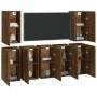 TV-Möbel 7 Einheiten geräuchertes Eichensperrholz 30,5x30x60 cm von vidaXL, TV-Möbel - Ref: Foro24-3120335, Preis: 197,62 €, ...