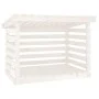 Solid white pine wood firewood rack 108x73x79 cm by vidaXL, Accessories for bags and firewood holders - Ref: Foro24-822228, P...