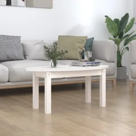 Couchtisch aus massivem weißem Kiefernholz, 80 x 40 x 35 cm von vidaXL, Couchtisch - Ref: Foro24-822348, Preis: 51,82 €, Raba...