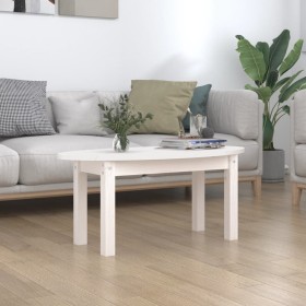 Solid white pine wood coffee table 80x40x35 cm by vidaXL, Coffee table - Ref: Foro24-822348, Price: 52,66 €, Discount: %