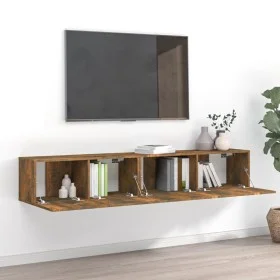 TV-Möbel-Set 2 Stück Räuchereiche Sperrholz von vidaXL, TV-Möbel - Ref: Foro24-3120281, Preis: 73,41 €, Rabatt: %