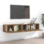 TV-Möbel-Set 2 Stück Räuchereiche Sperrholz von vidaXL, TV-Möbel - Ref: Foro24-3120281, Preis: 73,41 €, Rabatt: %