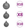 Pre-lit Christmas tree with lights and balls white 240 cm by vidaXL, Christmas trees - Ref: Foro24-3077722, Price: 202,99 €, ...