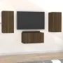 Set de muebles para TV 3 pzas madera contrachapada roble marrón de vidaXL, Muebles TV - Ref: Foro24-3120232, Precio: 82,01 €,...
