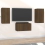 TV-Möbelset 3-teilig, braunes Eichensperrholz von vidaXL, TV-Möbel - Ref: Foro24-3120232, Preis: 83,09 €, Rabatt: %