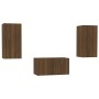 Set de muebles para TV 3 pzas madera contrachapada roble marrón de vidaXL, Muebles TV - Ref: Foro24-3120232, Precio: 84,23 €,...