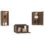 TV-Möbelset 3-teilig, braunes Eichensperrholz von vidaXL, TV-Möbel - Ref: Foro24-3120232, Preis: 83,09 €, Rabatt: %