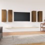 TV-Möbel 4 Stück Eiche braun Sperrholz 30,5x30x90cm von vidaXL, TV-Möbel - Ref: Foro24-3120331, Preis: 165,61 €, Rabatt: %