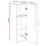 TV-Möbel 4 Stück Eiche braun Sperrholz 30,5x30x90cm von vidaXL, TV-Möbel - Ref: Foro24-3120331, Preis: 165,61 €, Rabatt: %