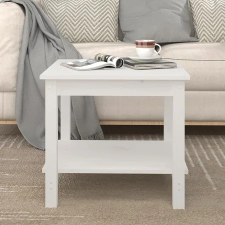 Couchtisch aus massivem weißem Kiefernholz, 50 x 50 x 45 cm von vidaXL, Couchtisch - Ref: Foro24-822278, Preis: 76,97 €, Raba...