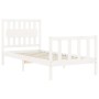 Estructura de cama sin colchón madera de pino blanca 90x200 cm