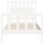 Estructura de cama sin colchón madera de pino blanca 90x200 cm