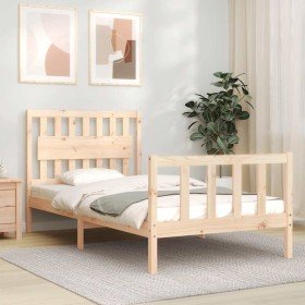 Estructura de cama sin colchón madera maciza de pino 100x200 cm en Camas y somieres | Comprar online en Foro24