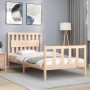 Estructura de cama sin colchón madera maciza de pino 100x200 cm