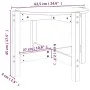 Couchtisch aus massivem grauem Kiefernholz, 62,5 x 45 cm von vidaXL, Couchtisch - Ref: Foro24-822304, Preis: 37,44 €, Rabatt: %