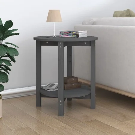 Solid gray pine wood coffee table Ø55x60 cm by vidaXL, Coffee table - Ref: Foro24-822354, Price: 46,36 €, Discount: %