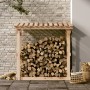 Gestell aus massivem Kiefernholz 108x64,5x109 cm von vidaXL, Zubehör für Taschen und Brennholzhalter - Ref: Foro24-822427, Pr...