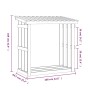 Solid pine wood firewood rack 108x64.5x109 cm by vidaXL, Accessories for bags and firewood holders - Ref: Foro24-822427, Pric...