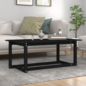 Couchtisch aus massivem schwarzem Kiefernholz, 110 x 55 x 45 cm von vidaXL, Couchtisch - Ref: Foro24-822171, Preis: 79,03 €, ...