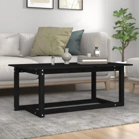 Solid black pine wood coffee table 110x55x45 cm by vidaXL, Coffee table - Ref: Foro24-822171, Price: 78,03 €, Discount: %