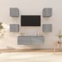 TV-Wandschrank-Set aus grauem Sonoma-Sperrholz von vidaXL, TV-Möbel - Ref: Foro24-3120303, Preis: 127,35 €, Rabatt: %