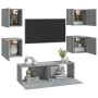 TV-Wandschrank-Set aus grauem Sonoma-Sperrholz von vidaXL, TV-Möbel - Ref: Foro24-3120303, Preis: 127,35 €, Rabatt: %