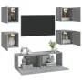 TV-Wandschrank-Set aus grauem Sonoma-Sperrholz von vidaXL, TV-Möbel - Ref: Foro24-3120303, Preis: 125,83 €, Rabatt: %