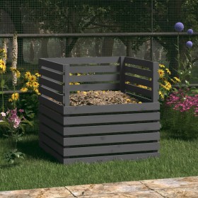 Compostador de madera maciza de pino gris 80x80x78 cm de vidaXL, Compostadores - Ref: Foro24-822189, Precio: 118,76 €, Descue...