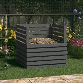 Solid gray pine wood composter 80x80x78 cm by vidaXL, Composters - Ref: Foro24-822189, Price: 117,24 €, Discount: %