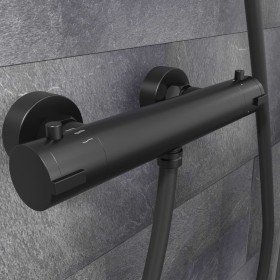 SCHÜTTE Grifo termostático para ducha LONDON 5,5 cm negro mate