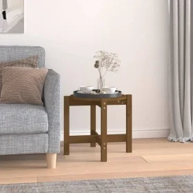 Honey brown solid pine wood coffee table Ø52.5x45 cm by vidaXL, Coffee table - Ref: Foro24-822310, Price: 30,46 €, Discount: %