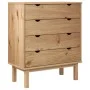 OTTA Kommode aus massivem Kiefernholz 76,5x39,5x90 cm von vidaXL, Schubladen - Ref: Foro24-348582, Preis: 129,52 €, Rabatt: %