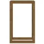 Estante para leña madera maciza de pino marrón miel 60x25x100cm de vidaXL, Accesorios para bolsas y soportes de leña - Ref: F...