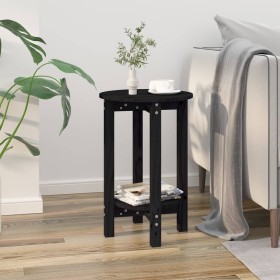 Mesa de centro de madera maciza de pino negro Ø40x60 cm de vidaXL, Mesas de centro - Ref: Foro24-822361, Precio: 45,93 €, Des...