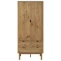 Kleiderschrank OTTA aus massivem Kiefernholz, 76,5 x 53 x 172 cm von vidaXL, Kleiderschränke - Ref: Foro24-348588, Preis: 285...