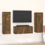 TV-Möbelset 3-teilig aus geräuchertem Eichensperrholz von vidaXL, TV-Möbel - Ref: Foro24-3120233, Preis: 109,08 €, Rabatt: %