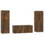 Set de muebles de TV 3 pzas madera contrachapada roble ahumado de vidaXL, Muebles TV - Ref: Foro24-3120233, Precio: 125,54 €,...