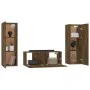 TV-Möbelset 3-teilig aus geräuchertem Eichensperrholz von vidaXL, TV-Möbel - Ref: Foro24-3120233, Preis: 109,08 €, Rabatt: %