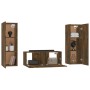TV-Möbelset 3-teilig aus geräuchertem Eichensperrholz von vidaXL, TV-Möbel - Ref: Foro24-3120233, Preis: 110,16 €, Rabatt: %
