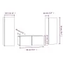 TV-Möbelset 3-teilig aus geräuchertem Eichensperrholz von vidaXL, TV-Möbel - Ref: Foro24-3120233, Preis: 109,08 €, Rabatt: %
